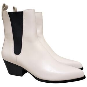 Michael Michael Kors Women Kinlee Western Chelsea Booties Size US 9M Light Cream
